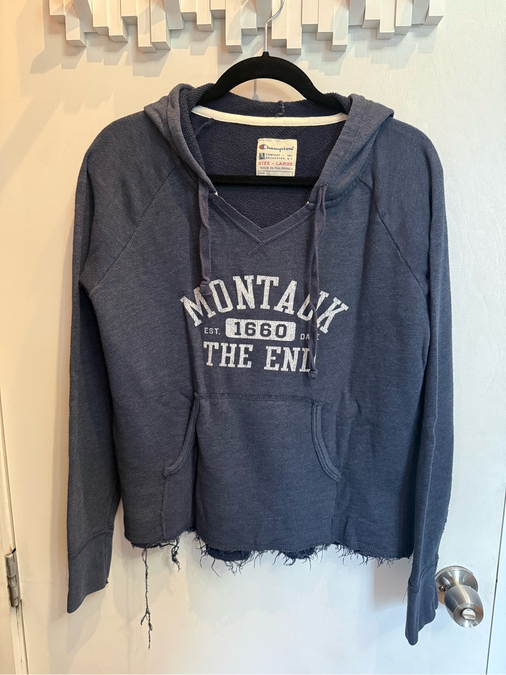 Champion Blue Montauk 'The End' Pullover Hoodie